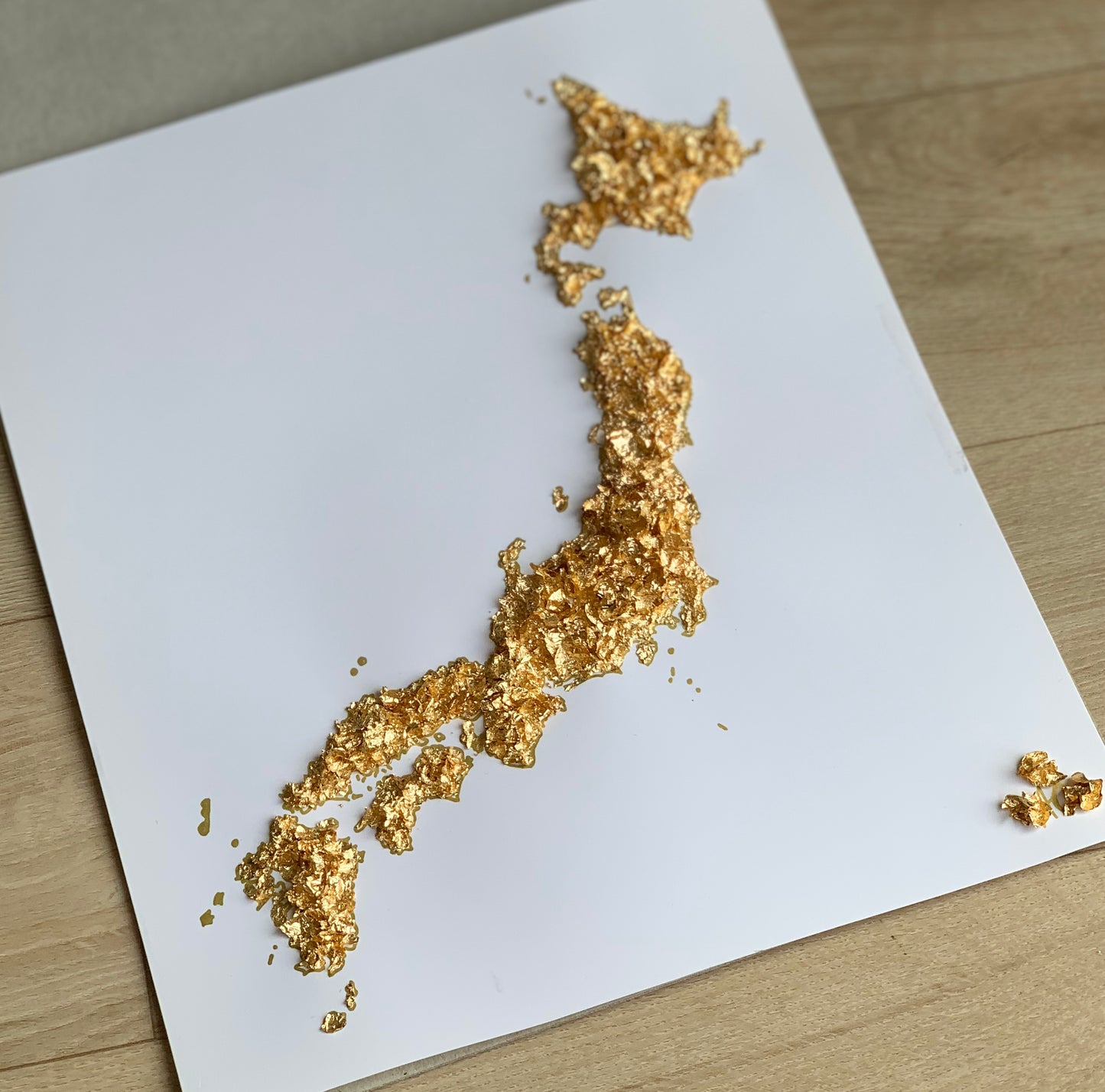 Le pays Japon en feuilles dorées fait par L'ours Doré