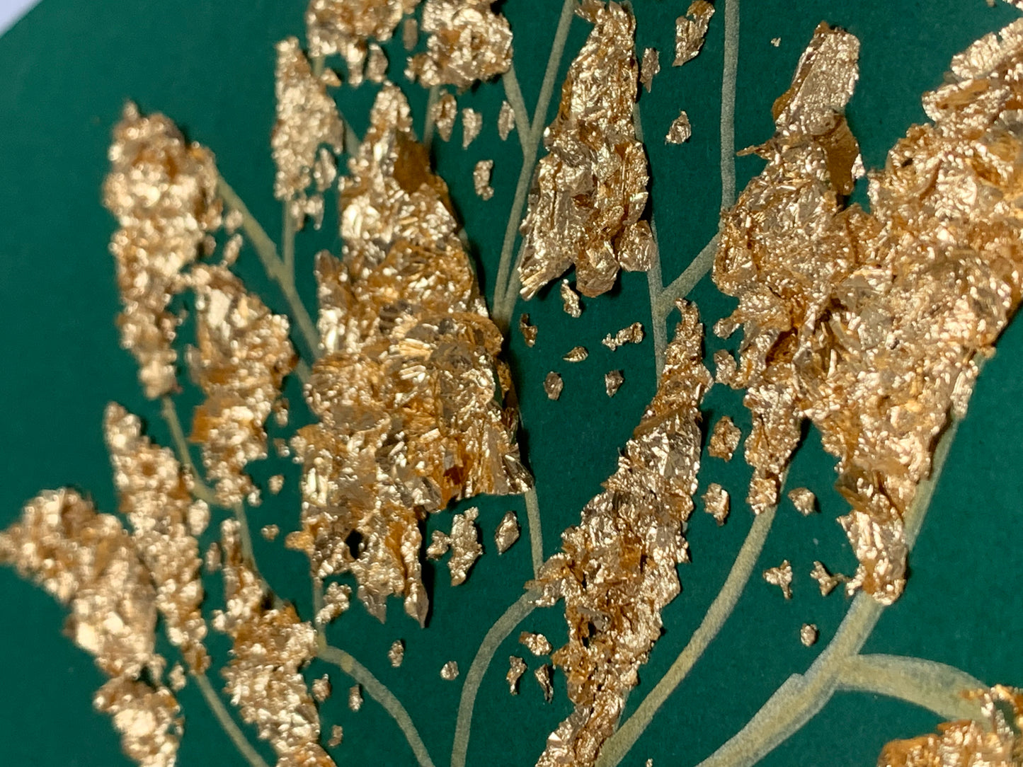 Tableaux d'un lotus d'orient en feuilles d'or