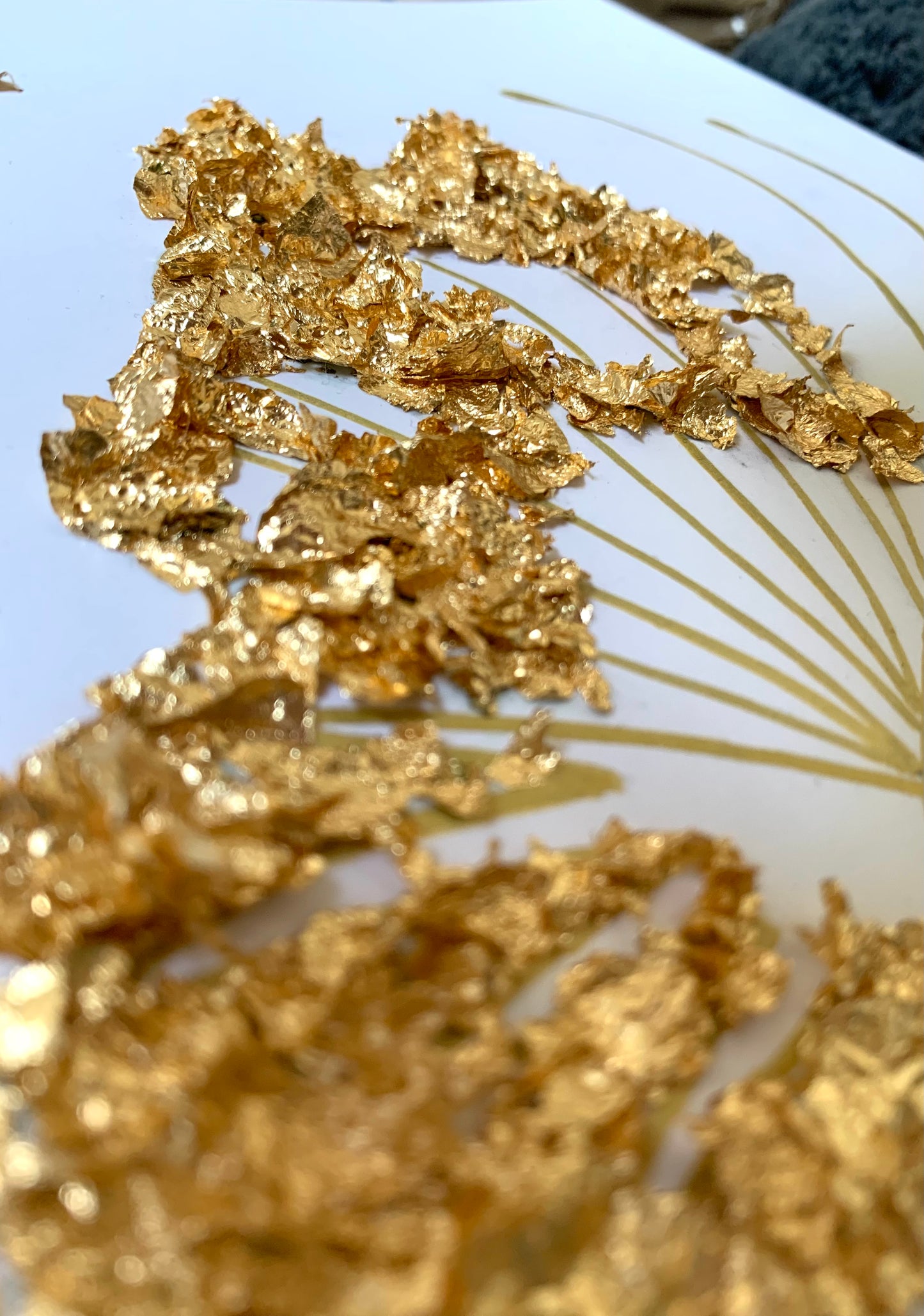 Papillon - Tableau en feuilles d'or